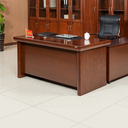 華禮龍 JTH-02 木制臺(tái)、桌類 簡(jiǎn)約現(xiàn)代面板材質(zhì)人造板辦公家具老板桌油漆工人辦公桌實(shí)木貼皮經(jīng)理桌1.8米大班臺(tái) JTH-02  